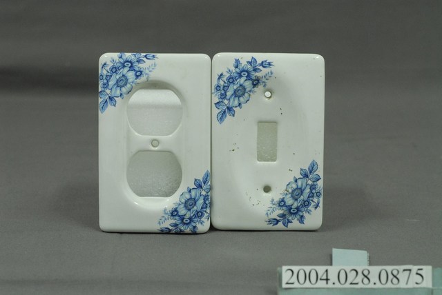 青花瓷製插座開關蓋板組 (共1張)