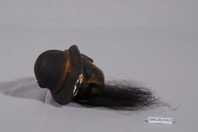 泥塑加彩周倉神像頭部 (共4張)