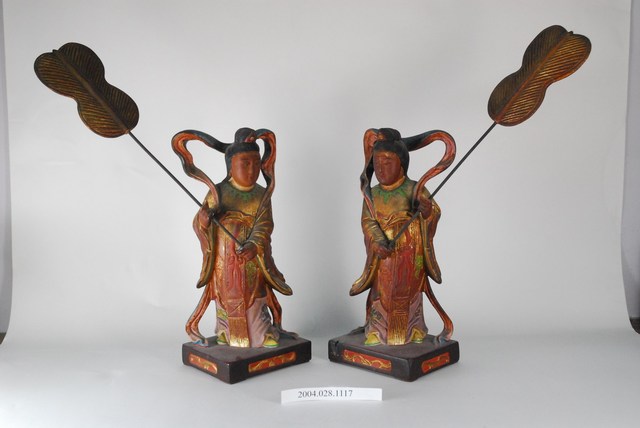 木雕宮娥一對 (共1張)