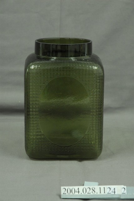 深綠色四方桶型玻璃糖果罐罐身 (共4張)