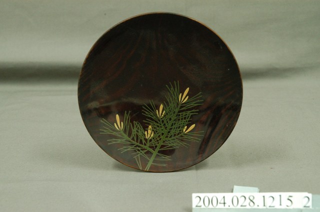 木地松葉紋漆盤 (共5張)