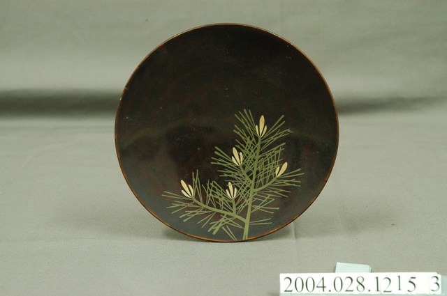 木地松葉紋漆盤 (共5張)