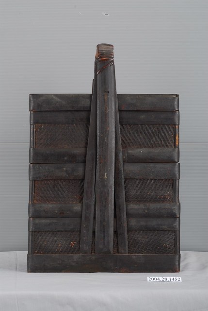 三層長方竹製提籃 (共3張)