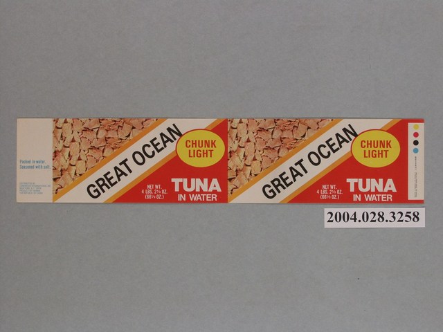 GREAT OCEAN牌水煮鮪魚罐頭商標 (共2張)