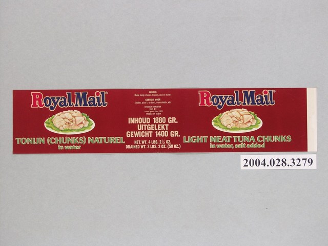 RoyalMail牌水煮鮪魚罐頭商標 (共2張)