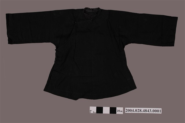 黑棉質立領長袖女大襟衫 (共4張)