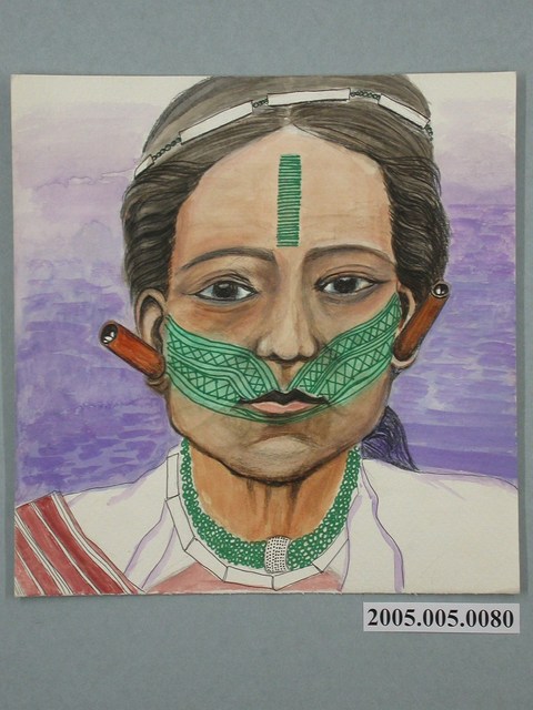 瑁瑁‧瑪邵《女人紋面圖》 (共1張)