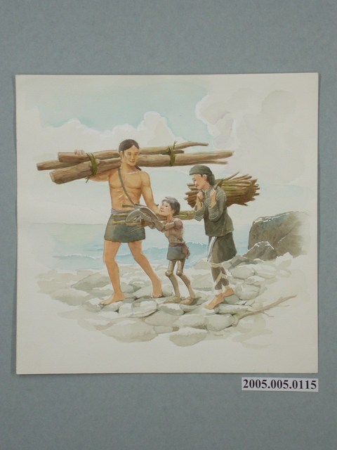 林順道《螃蟹人扛木材》 (共1張)