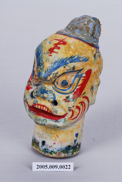 青花怪頭仙布袋戲偶頭 (共3張)