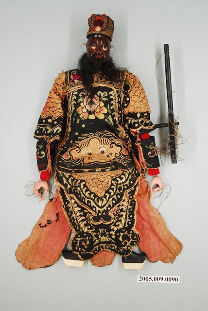 傀儡戲之淨角戲偶著黑色戰甲 (共2張)