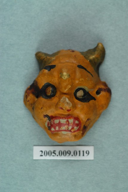 土黏香戲偶牛角怪偶頭半成品 (共2張)