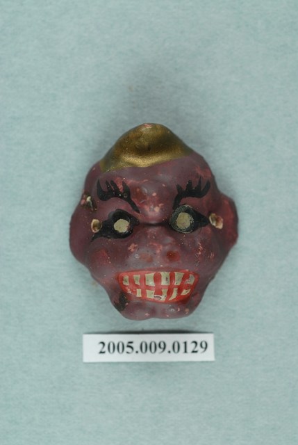 土黏香戲偶紅面怪偶頭半成品 (共2張)