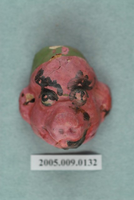 土黏香戲偶豬面偶頭半成品 (共2張)