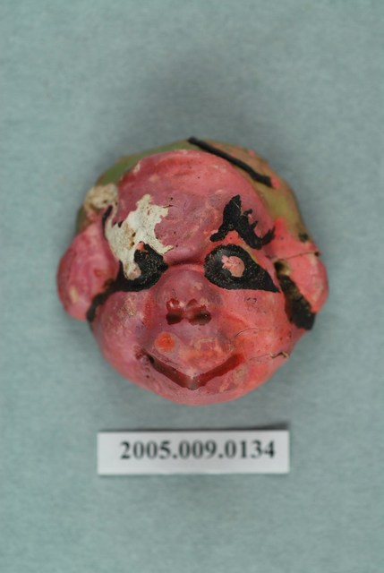 土黏香戲偶豬面偶頭半成品 (共2張)