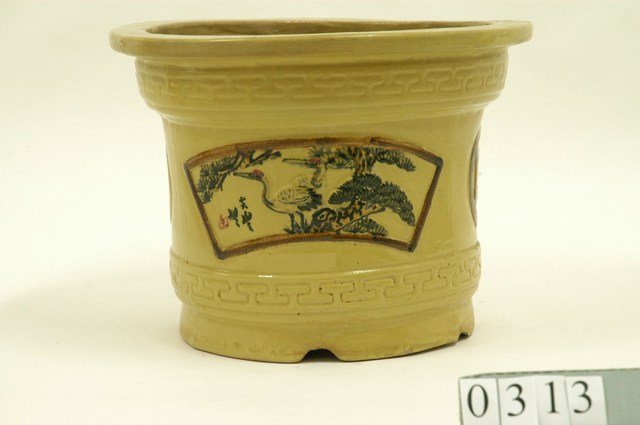 公館窯松鶴延年花盆 (共5張)