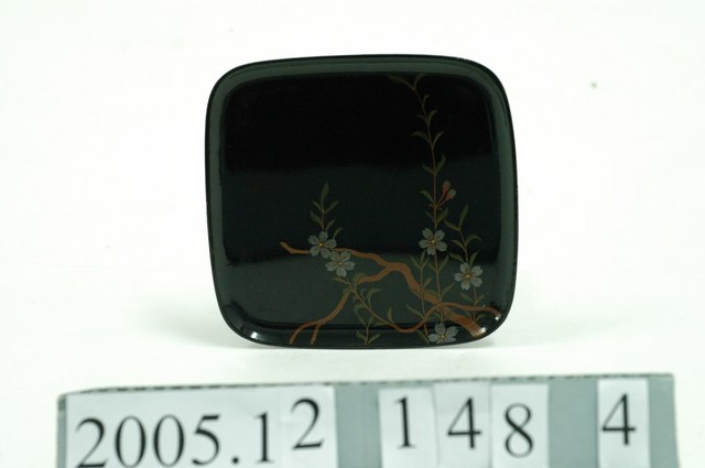 黑地櫻花紋蒔繪漆盤 (共2張)