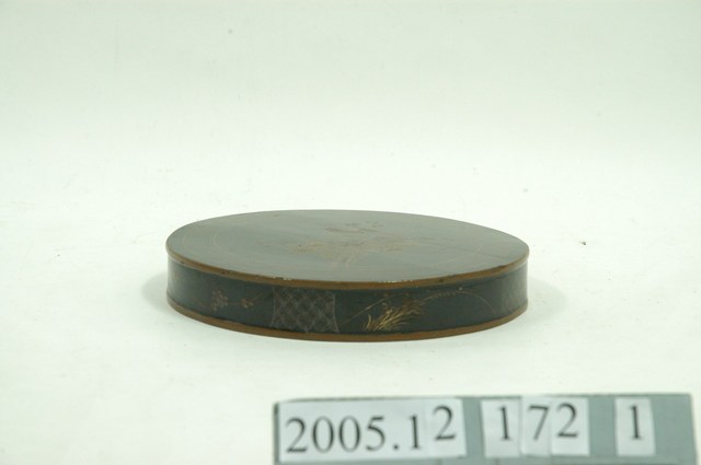 黑地花鳥紋糕餅盒上蓋 (共1張)