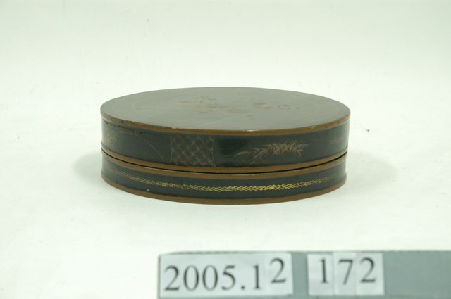 黑地花鳥紋糕餅盒組 (共3張)