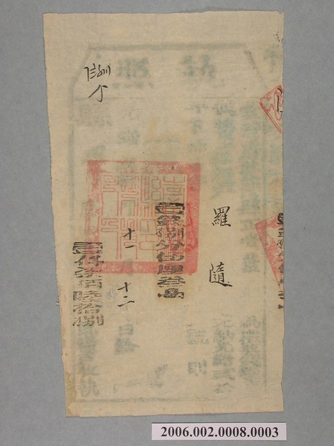 光緒20年羅隨執照 (共1張)