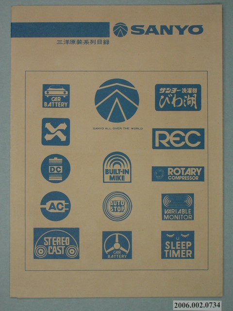 三洋原裝系列目錄廣告單 (共2張)