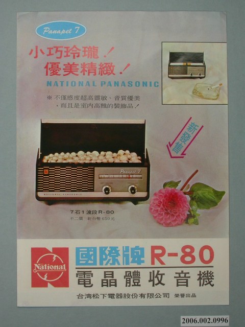 國際牌電晶體收音機廣告單 (共2張)