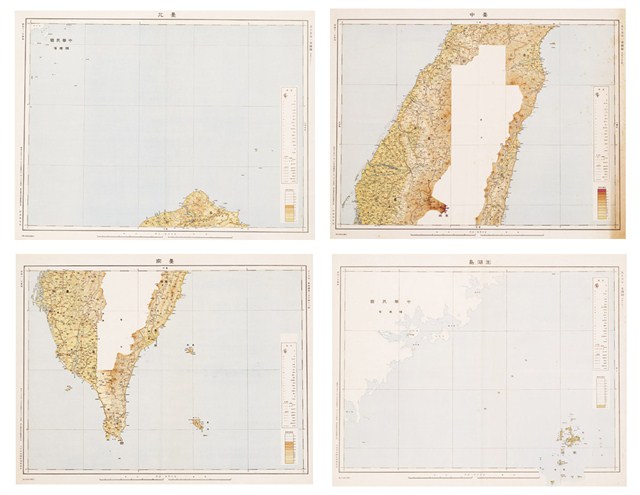 大日本帝國陸地測量部〈五十萬分一帝國圖〉4幅 (共1張)