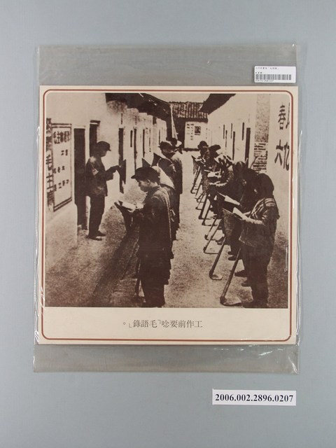 中國大陸災胞救濟總會印行《中國大陸共匪暴行》〈工作前要唸「毛語錄」〉文宣 (共1張)