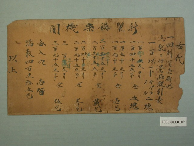 新製娛樂機關獎品單 (共1張)