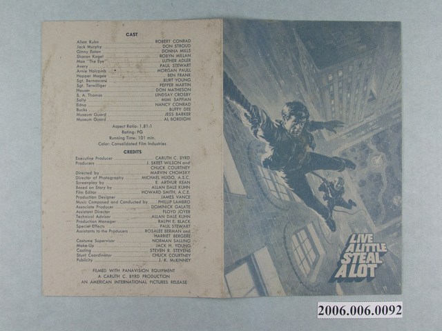 《LIVE A LITTLE STEAL A LOT》電影宣傳單 (共2張)