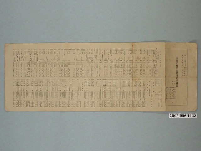 昭和18年新興代用品展覽會出品目錄 (共2張)
