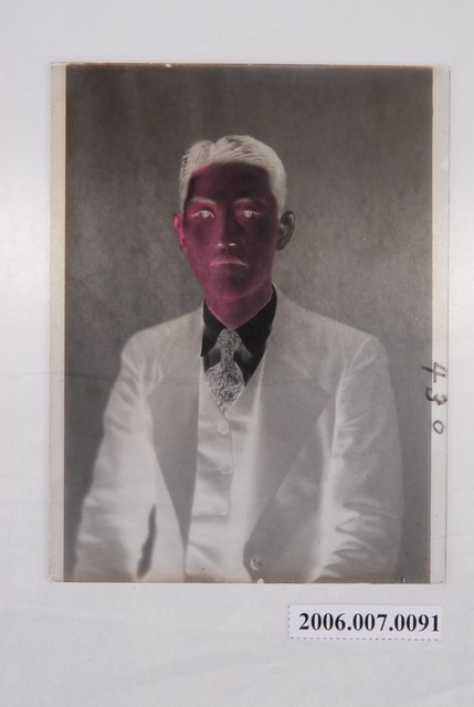 男子個人照玻璃底片 (共2張)