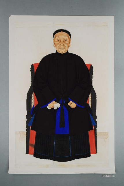 彩色坐姿女祖先畫像 (共1張)