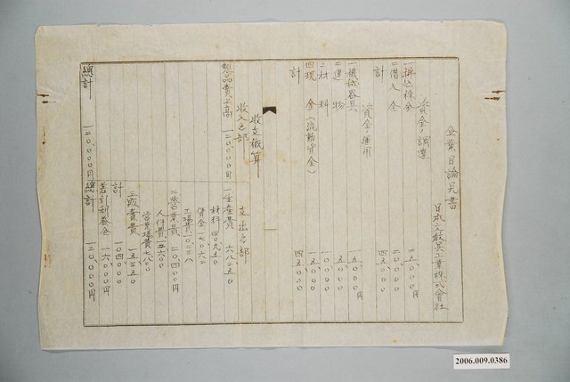 日本文教具工業株式會社撰企業目論見書 (共1張)