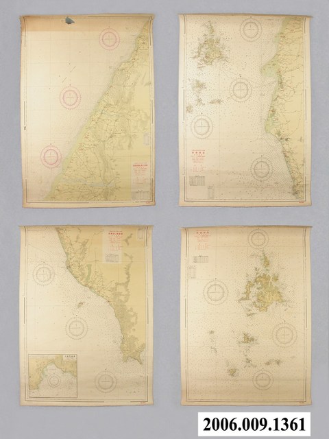 〈臺灣省近海漁業水道圖〉4幅 (共1張)