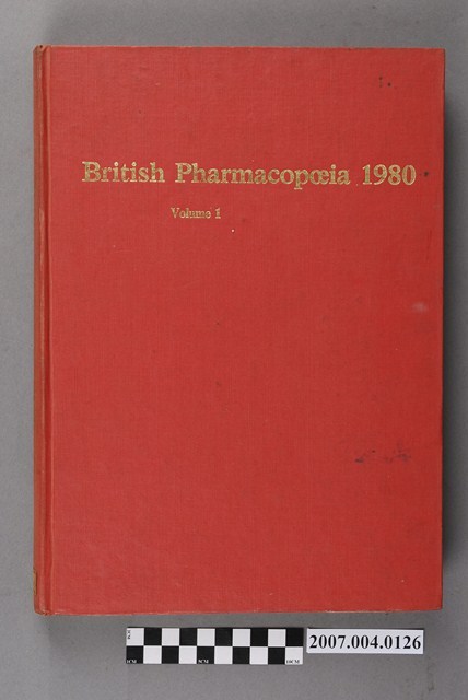 藥品委員會出版《英國藥典》1980年版第1冊 (共4張)