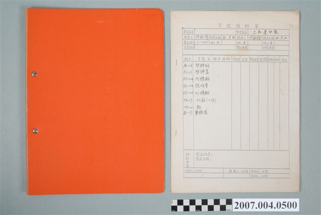 三和藥廠中藥包裝領料單文檔 (共5張)