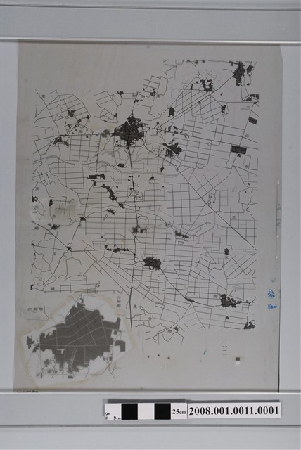 〈嘉義縣朴子市行政區域圖〉製版膠片道路紅版 (共2張)