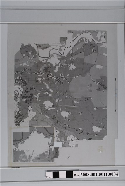 〈嘉義縣朴子市行政區域圖〉製版膠片土地利用藍版 (共2張)