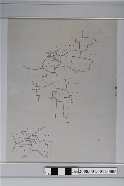 〈嘉義縣朴子市行政區域圖〉製版膠片村里界綠版 (共2張)