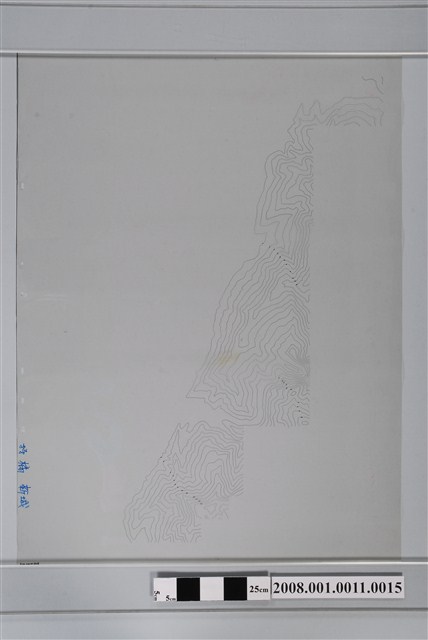 〈花蓮縣新城鄉行政區域圖〉製版膠片等高線特橘版 (共2張)