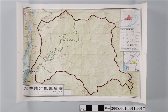 〈二萬七千分一高雄縣茂林鄉行政區域圖〉打樣圖 (共2張)