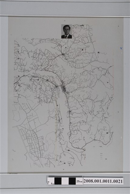 〈臺中縣東勢鎮行政區域圖〉製版膠片道路紅版 (共2張)