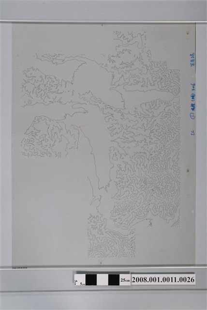 〈臺中縣東勢鎮行政區域圖〉製版膠片等高線淺棕版 (共2張)