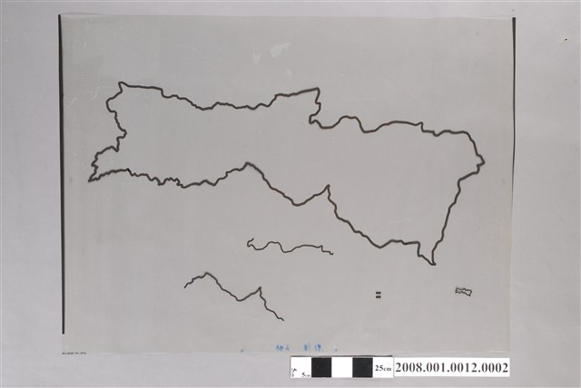 〈嘉義縣梅山鄉行政區域圖〉製版膠片鄉鎮界 (共2張)
