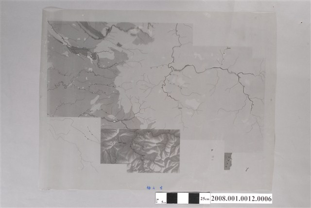〈嘉義縣梅山鄉行政區域圖〉製版膠片土地利用藍版 (共2張)