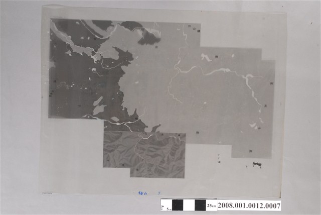 〈嘉義縣梅山鄉行政區域圖〉製版膠片土地利用黃版 (共2張)