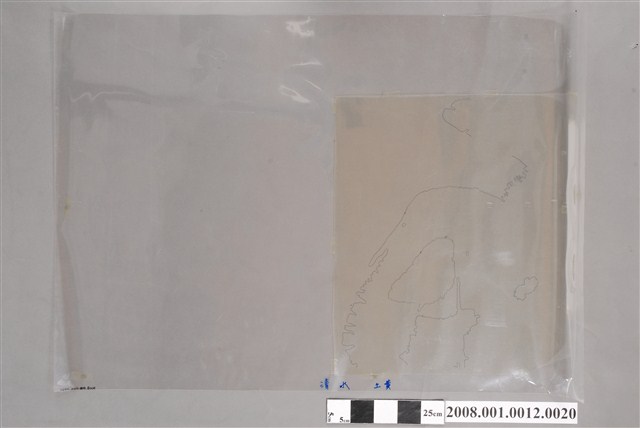 〈臺中縣清水鎮行政區域圖〉製版膠片等高線土黃版 (共2張)