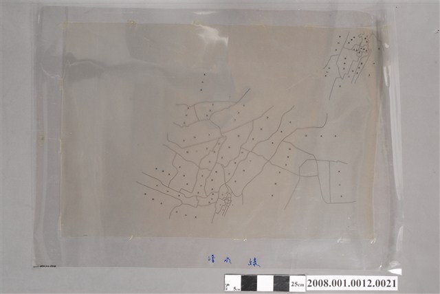 〈臺中縣清水鎮行政區域圖〉製版膠片村里界綠版 (共2張)