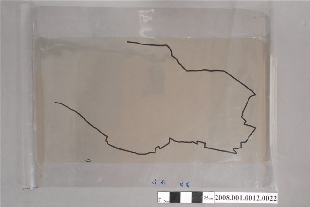 〈臺中縣清水鎮行政區域圖〉製版膠片鄉鎮界淺紫版 (共2張)