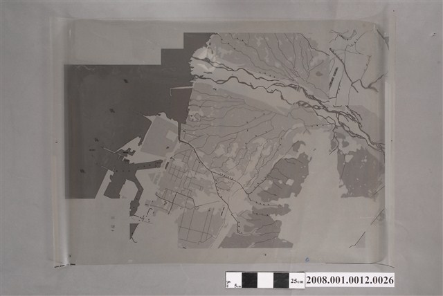 〈臺中縣清水鎮行政區域圖〉製版膠片土地利用藍版 (共2張)